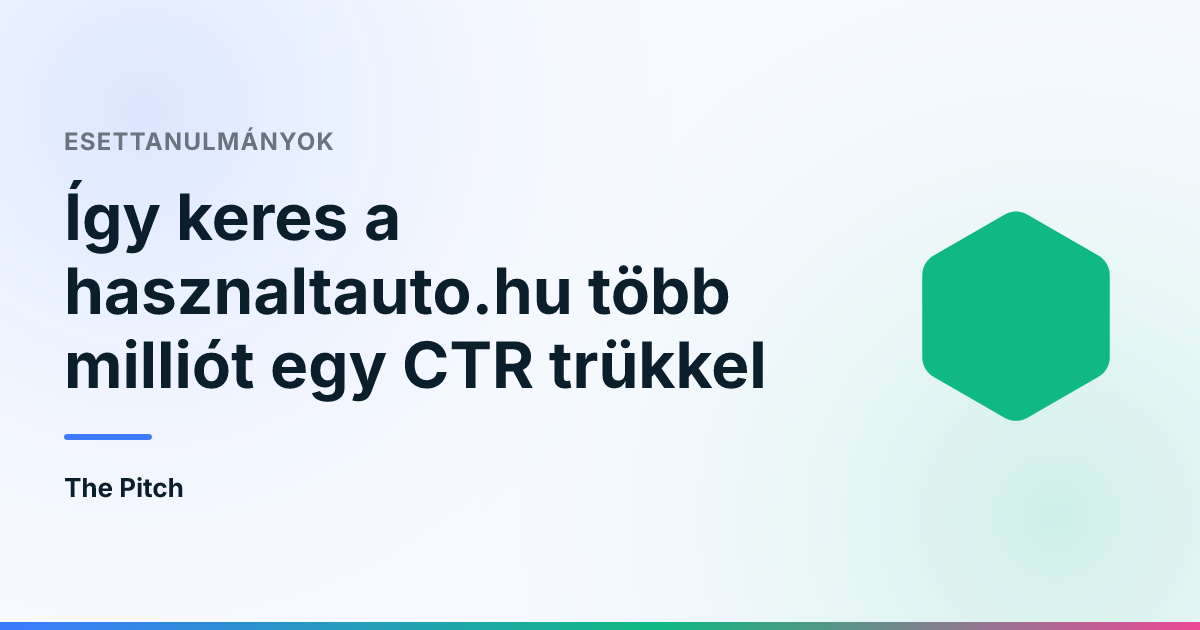 Így keres a hasznaltauto.hu több milliót egy CTR trükkel
