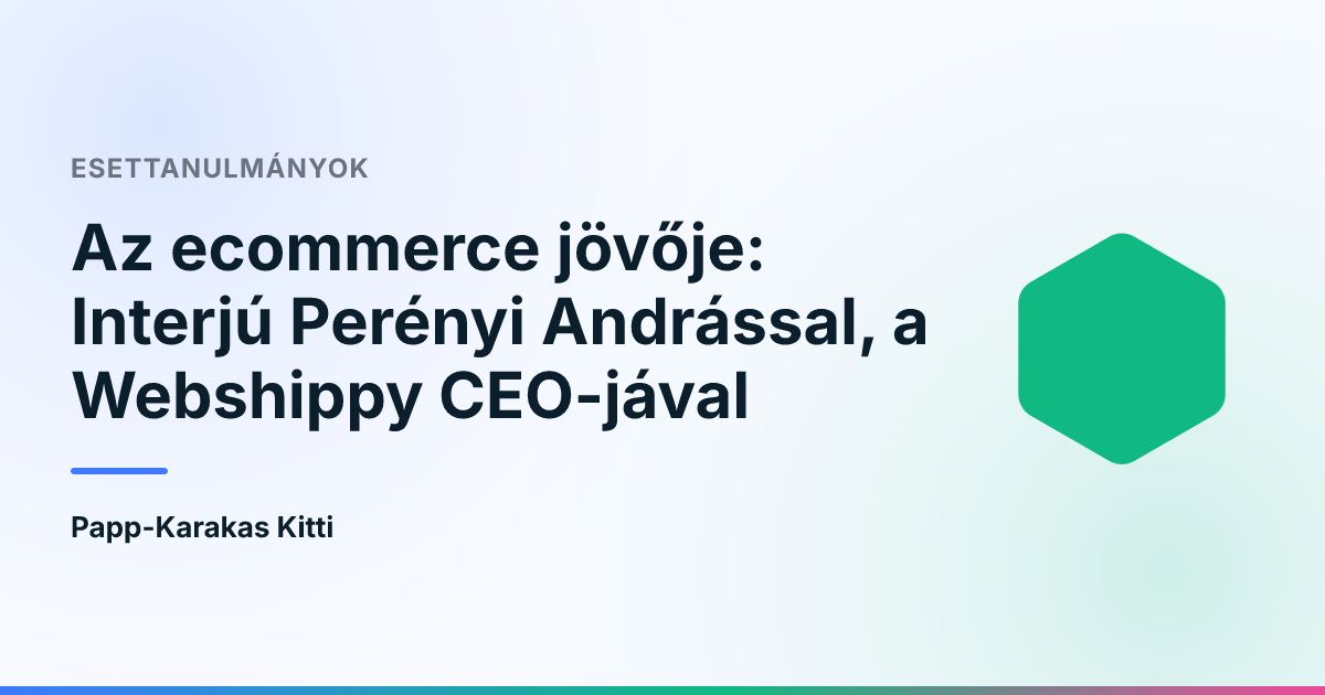 Az ecommerce jövője: Interjú Perényi Andrással, a Webshippy CEO-jával