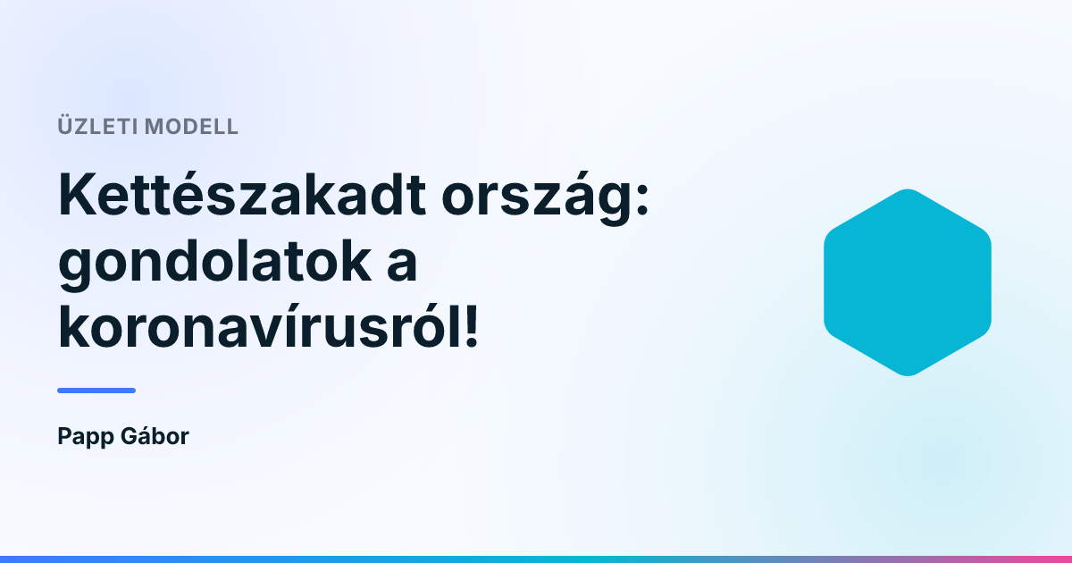 Kettészakadt ország: gondolatok a koronavírusról!