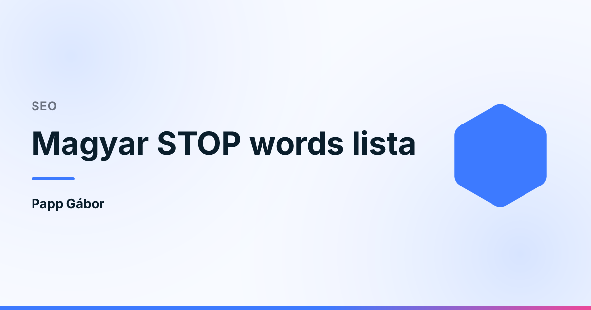 Magyar STOP words lista