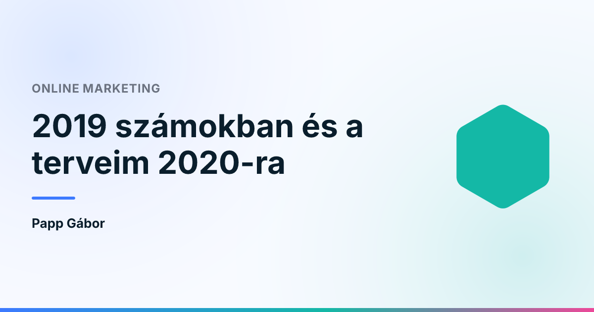 2019 számokban és a terveim 2020-ra