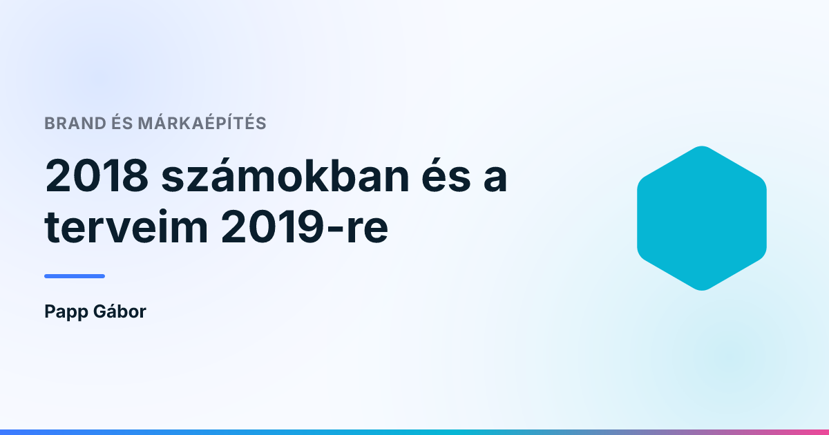 2018 számokban és a terveim 2019-re