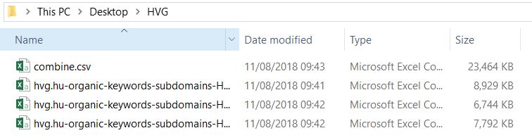 hvg keyword export combination