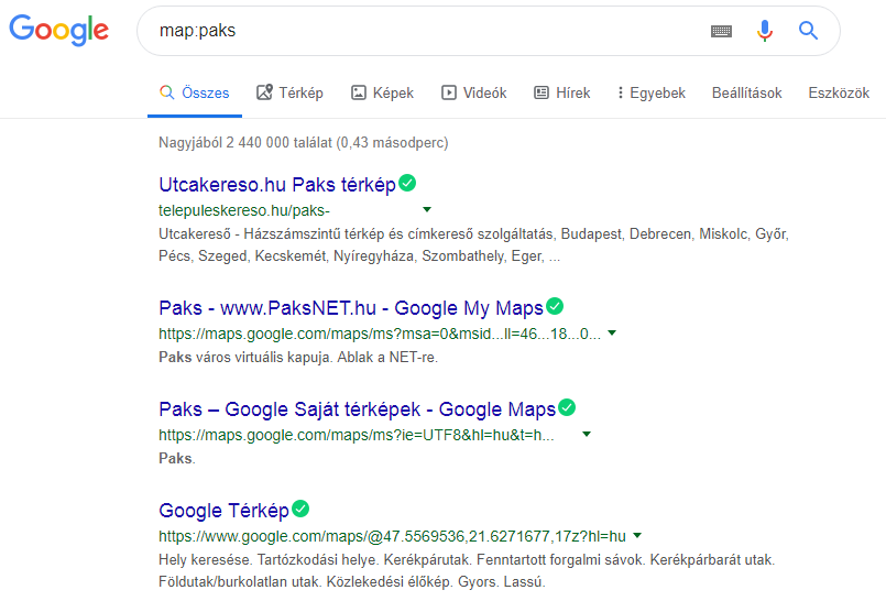 Google keresés map