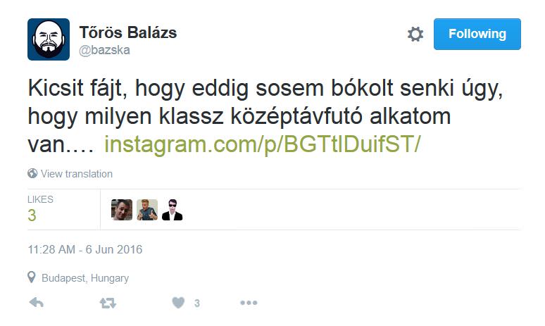 Középtávfutó alkat - Tőrös Balázs