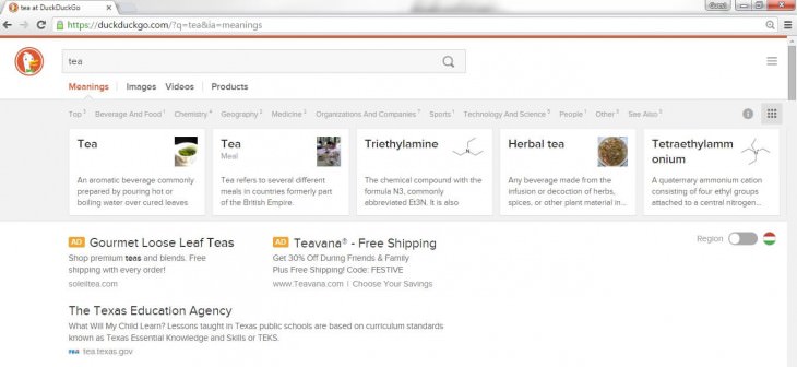 Internetes keresők - DuckDuckGo platform