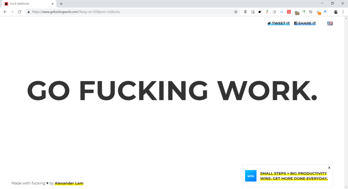 go fucking work plugin