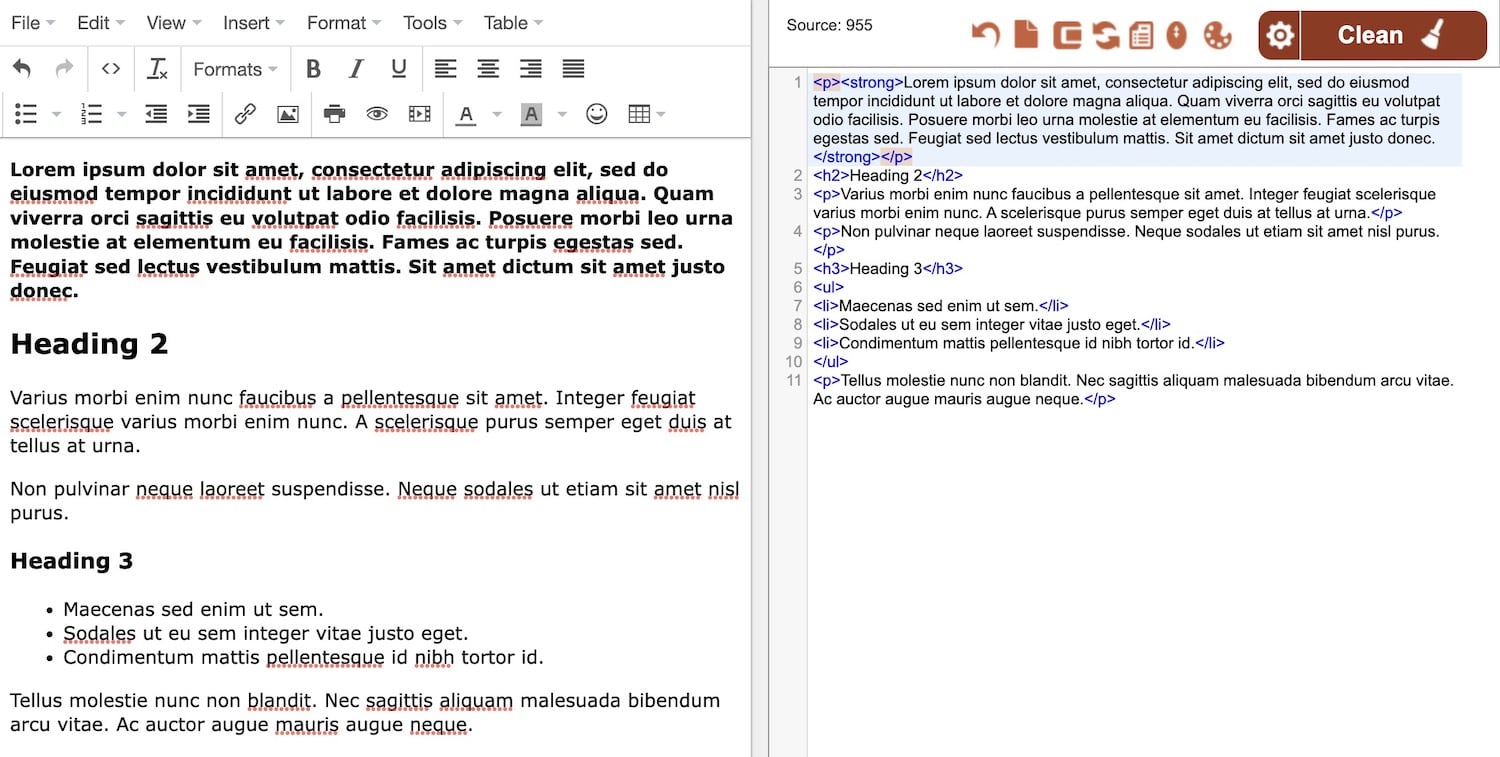 Online HTML editor
