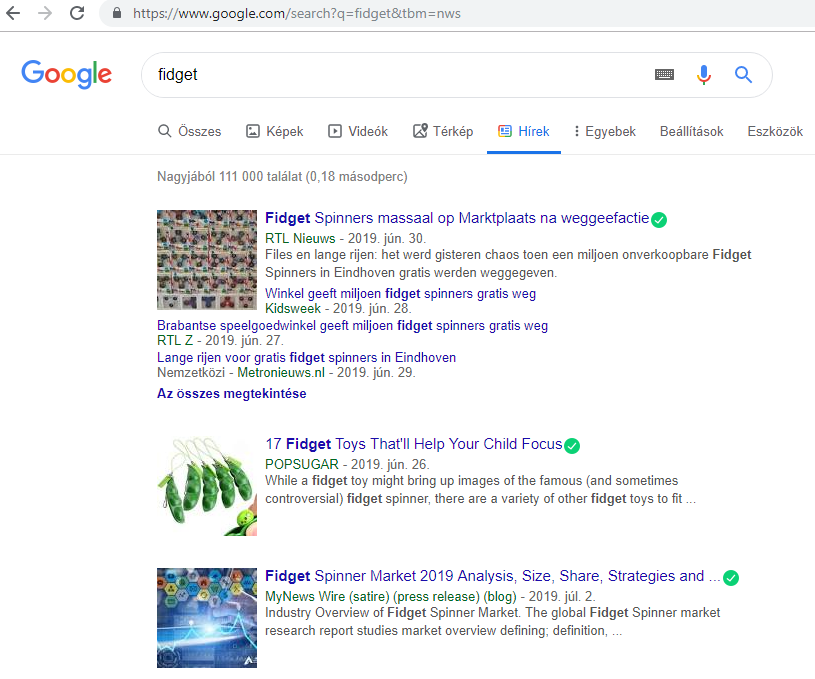 Google keresés nws