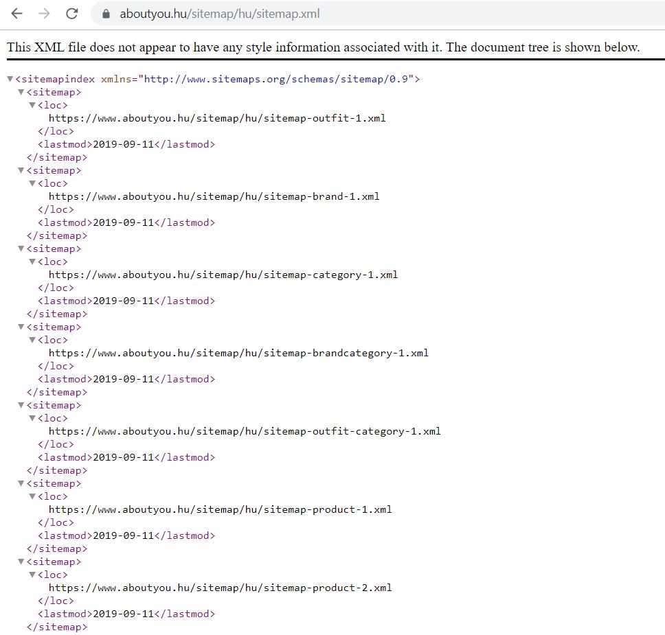 aboutyou sitemap index