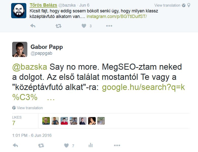 Tőrös Balázs, Papp Gábor válasz
