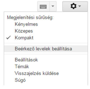 Beérkező levelek beállítása