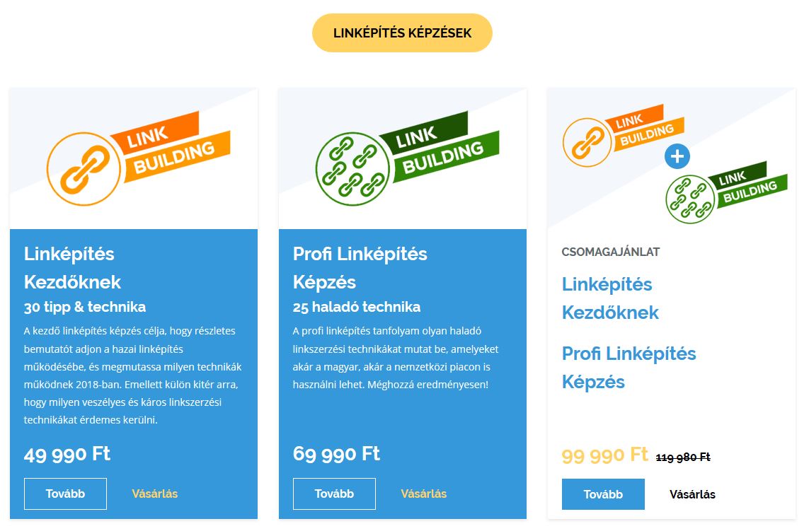 linképítés képzés magyar nyelven