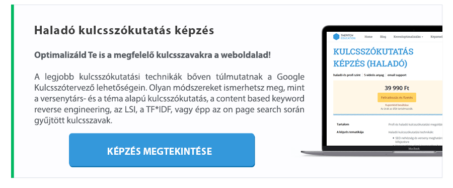 kulcsszókutatás képzés