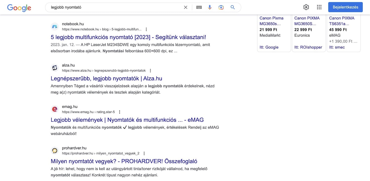 Legjobb nyomtató