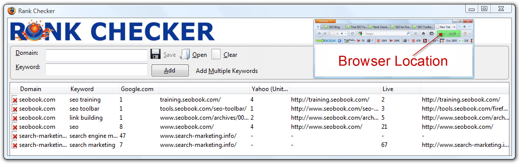 SEObook Rank Checker
