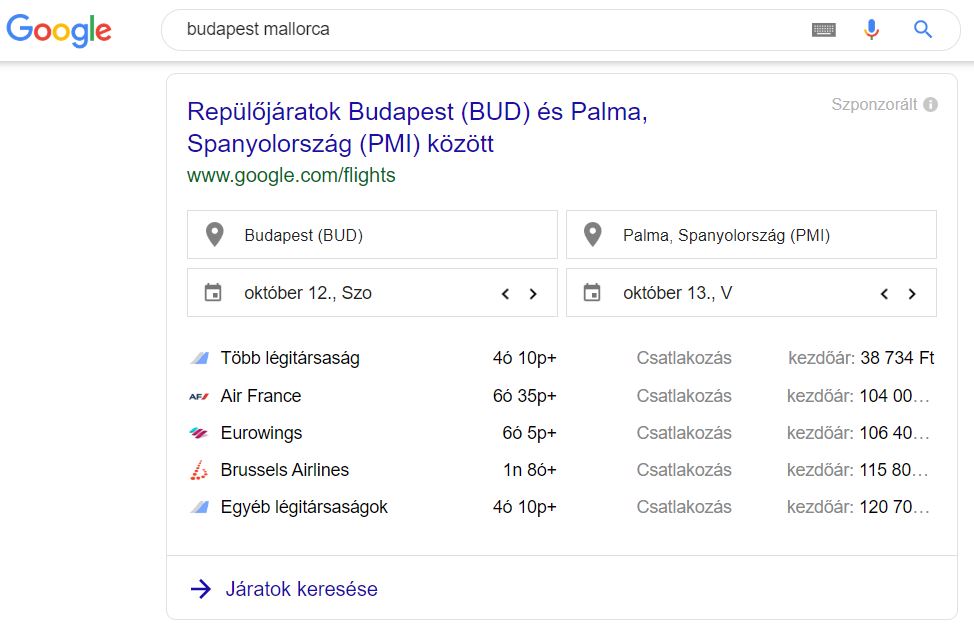 SERP flights