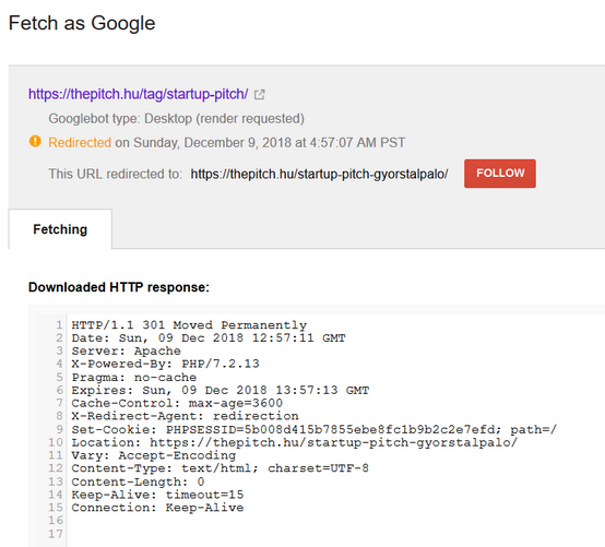 fetch redirect