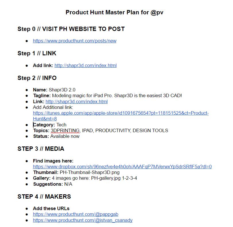 Product Hunt: Hunter's Kit