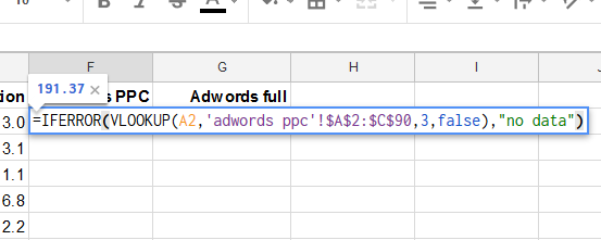 iferror vlookup