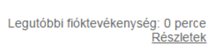 Gmail legutóbbi fióktevékenység