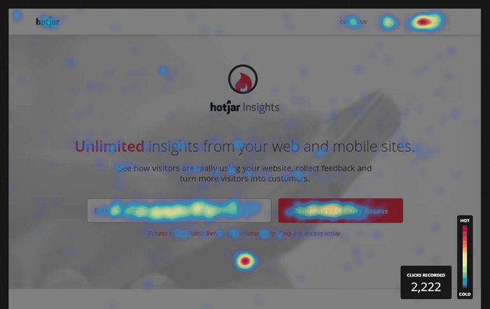 Hotjar hőtérképes analitika
