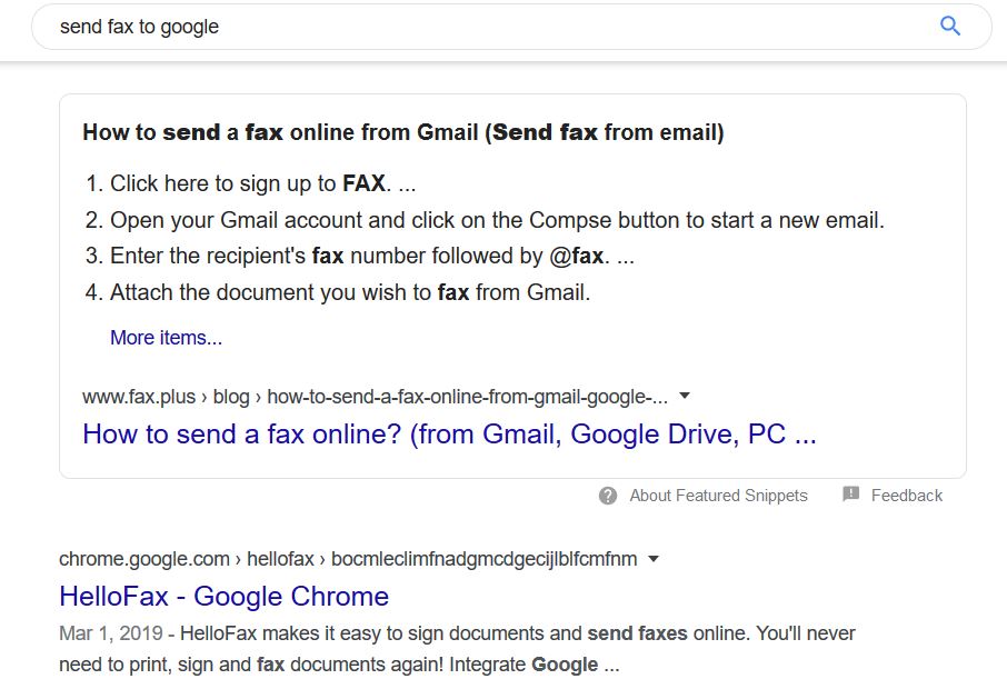 google fax