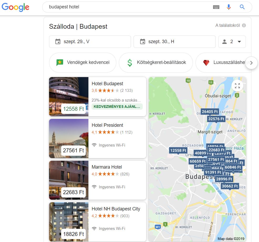 SERP hotels