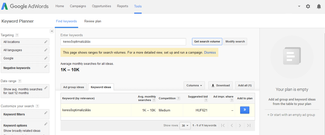 add-to-plan-adwords-kulcsszokutatas