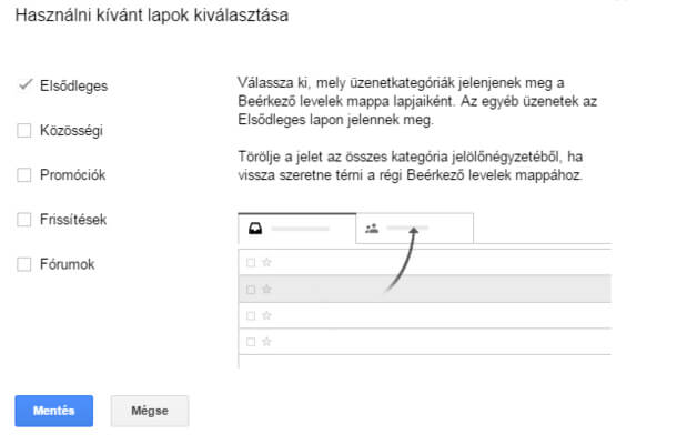 Használni kívánt lapok kiválasztása